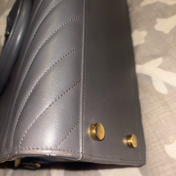 YSL Yves Saint Laurent Gray Matelasse Quilted Calfskin Cabas Bag - Picture 8 of 14